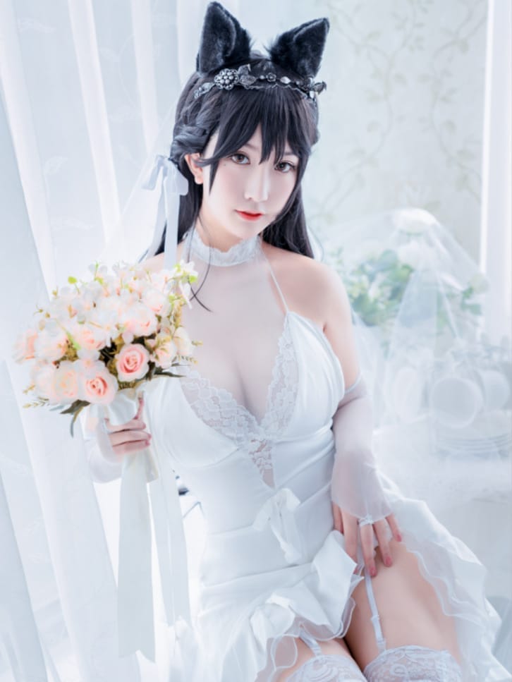 猫九酱Sakura –NO.11 碧蓝誓约欧根亲王爱宕婚纱[4V/95P/936MB]-1