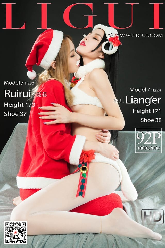 Ligui丽柜 – 2020.12.23《双生花-圣诞激情》蕊蕊&凉儿[93P129M]-1