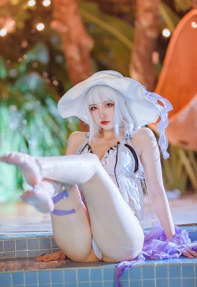 二佐 – NO.151 碧蓝光辉泳装 [39P-430MB]-2