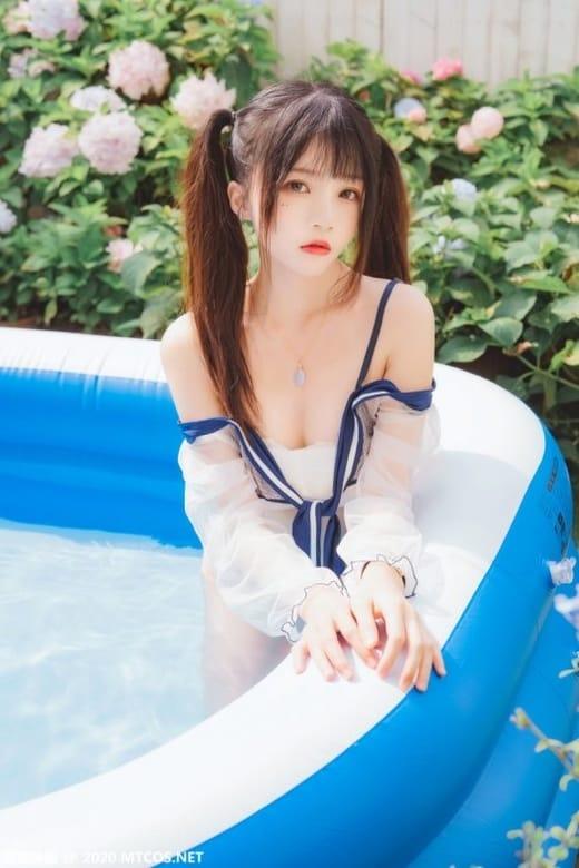 [喵糖映画]VOL.303 蓝色夏日 一丝清凉[20P/529MB]-1