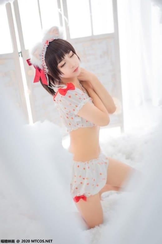 [喵糖映画]VOL.155 草莓印花小夜衣 [45P/478M]-1