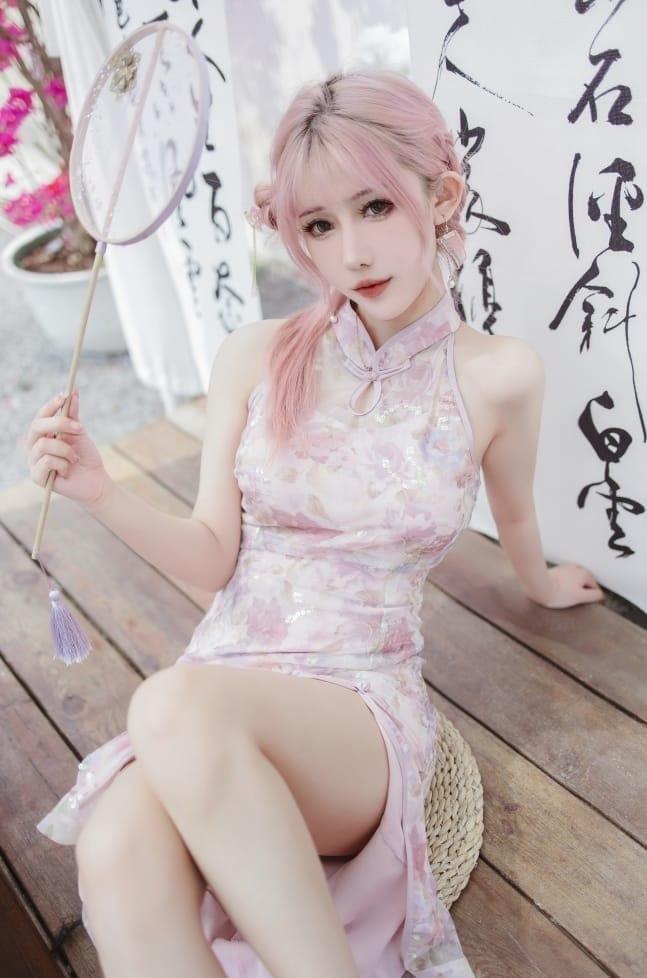 仙女月 NO.14 粉色旗袍 [20P-170M]-1