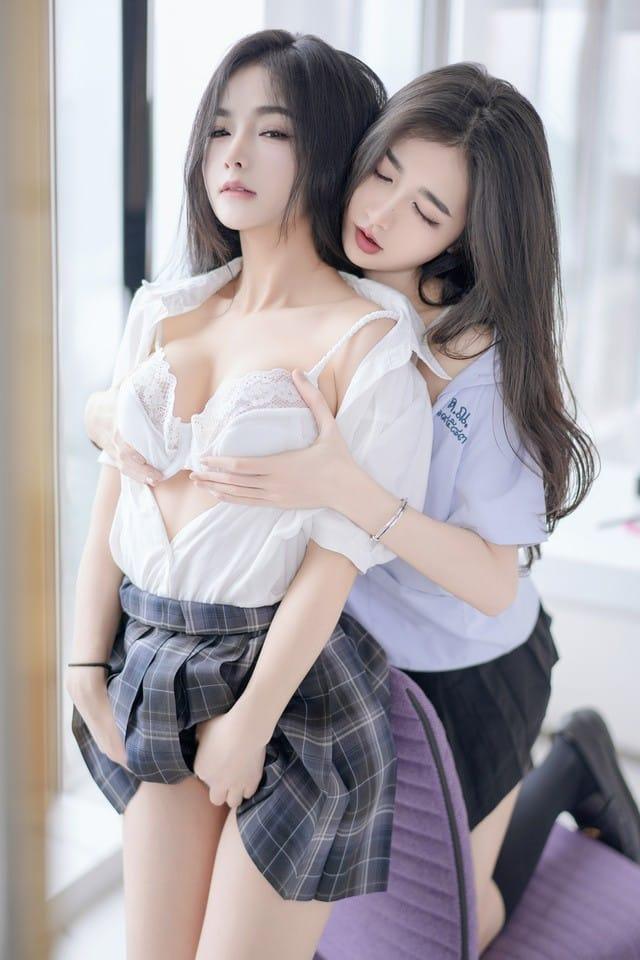 鱼子尾&谭小灵 – 双人JK[108P-960MB]-1