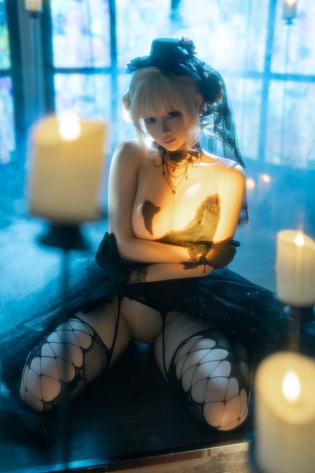 蠢沫沫 – NO.391 黑婚纱 [37P1V-3.16GB]